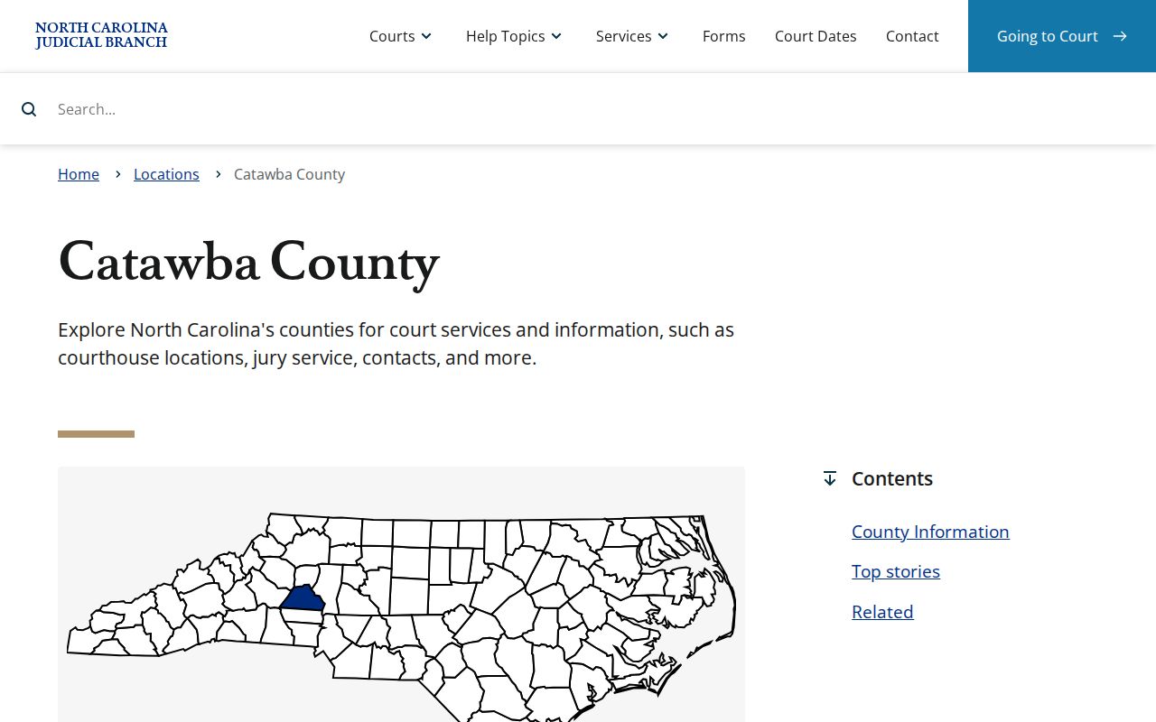 Catawba County North Carolina court records and criminal calendar access