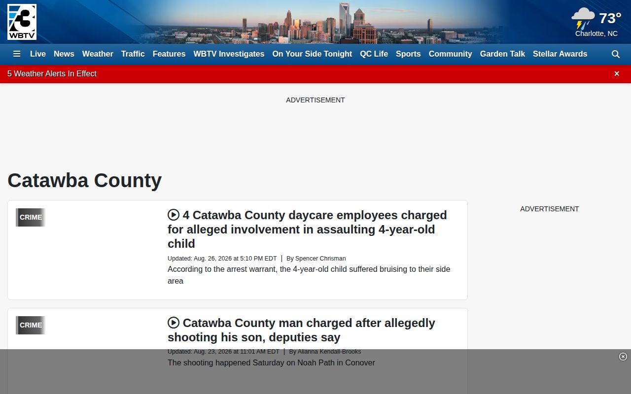 WBTV regional Catawba County crime and public-safety news coverage