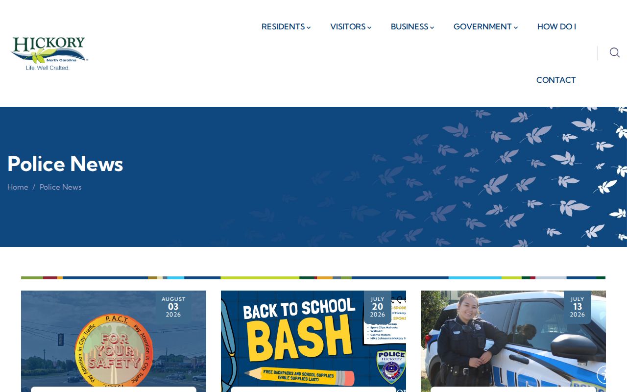 Catawba County Hickory Police News public-information record page